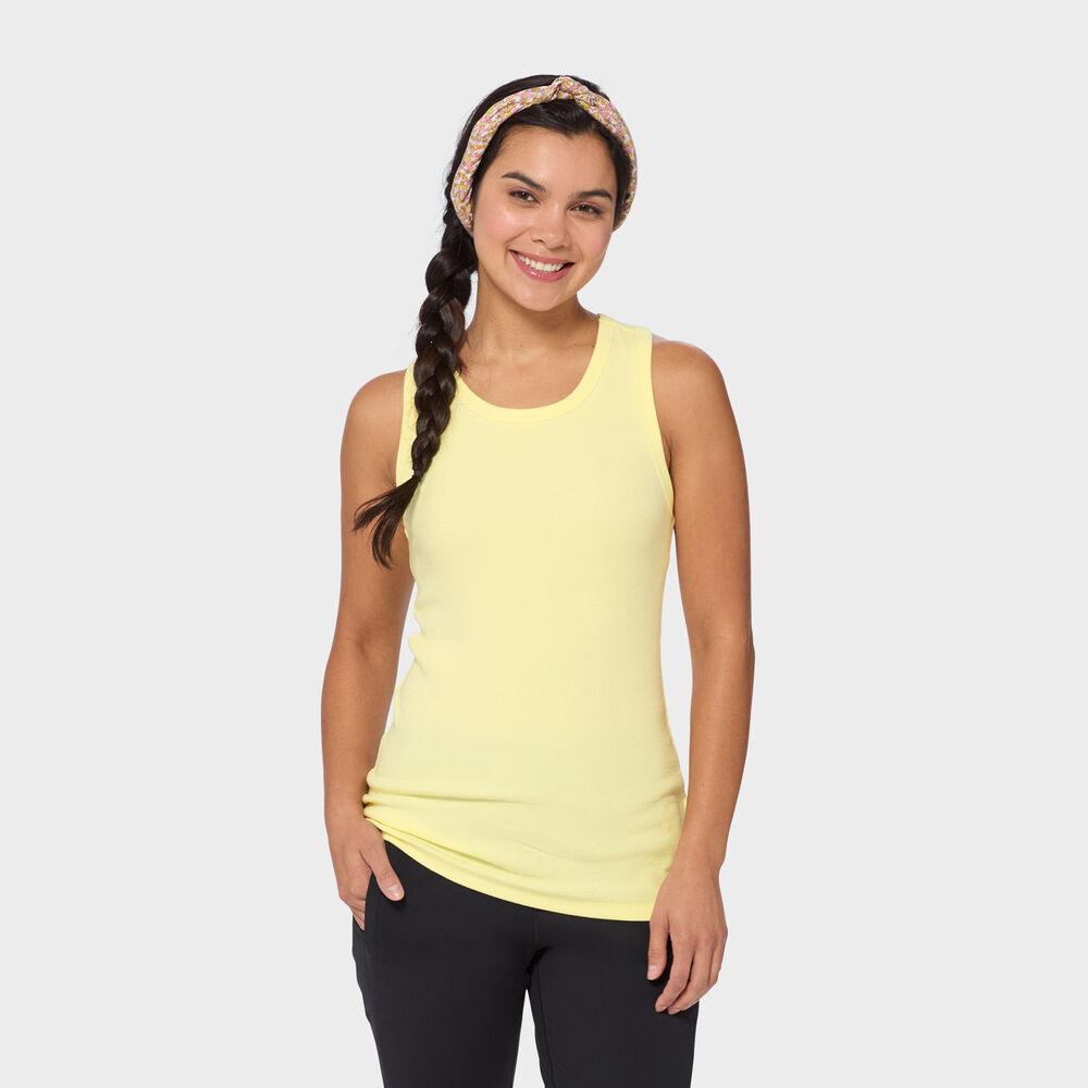 Women's No-Yank Luxe Rib Racerback Tank Main Image