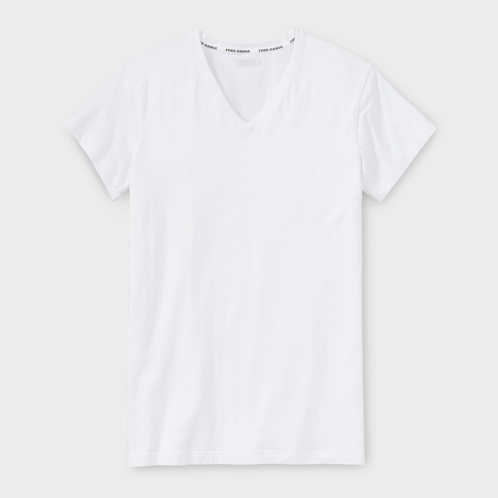 Men's Free Range Organic Cotton V-Neck Undershirt Main Image