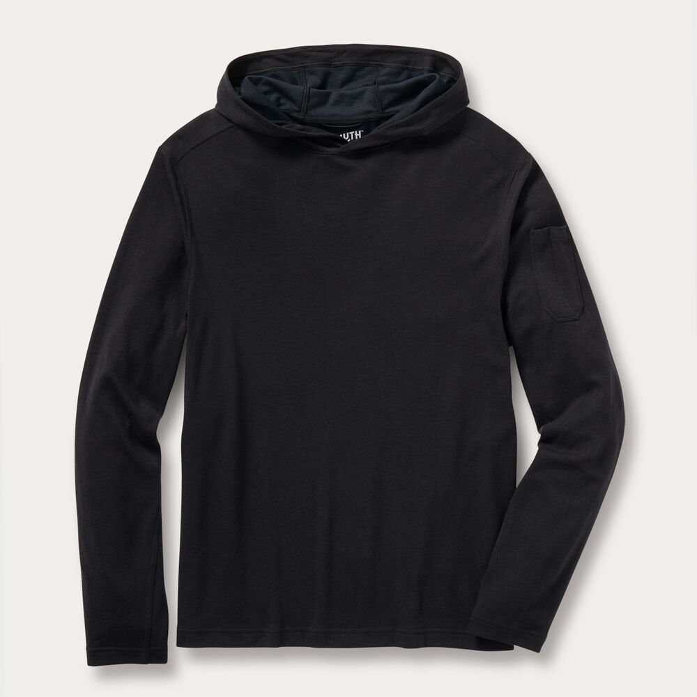 Men's Black Ram Wool Hoodie Main Image