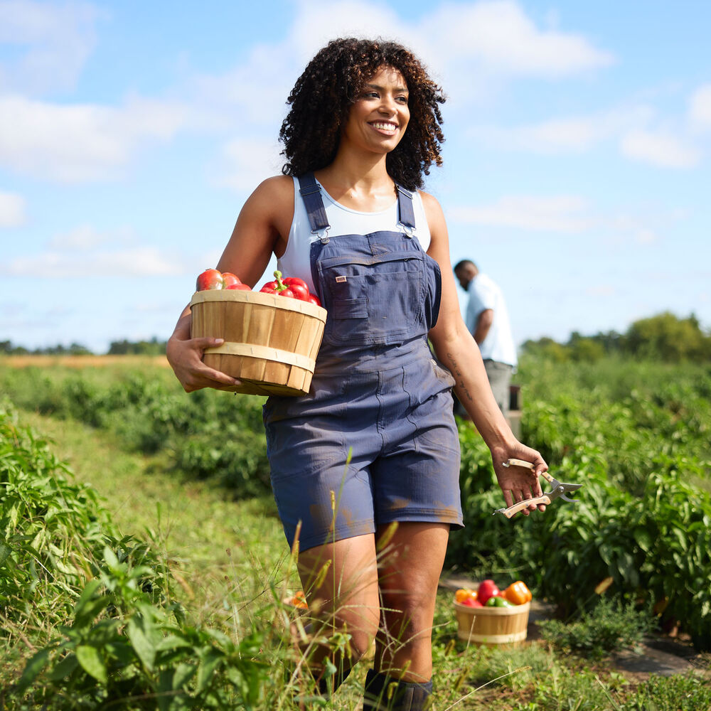 Women's Heirloom Gardening 7'' Short Overalls Main Image