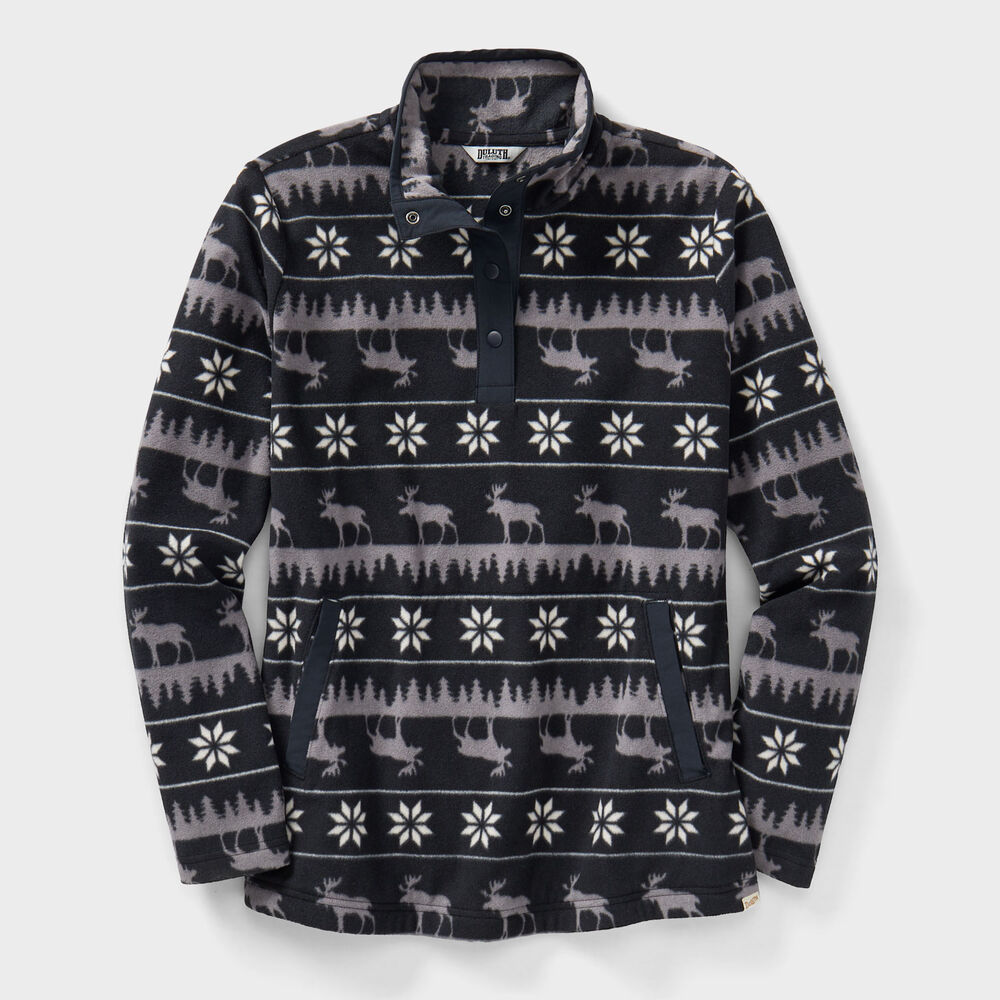 Women's Plus Doubleback Printed Fleece Pullover MAI 2X Main Image