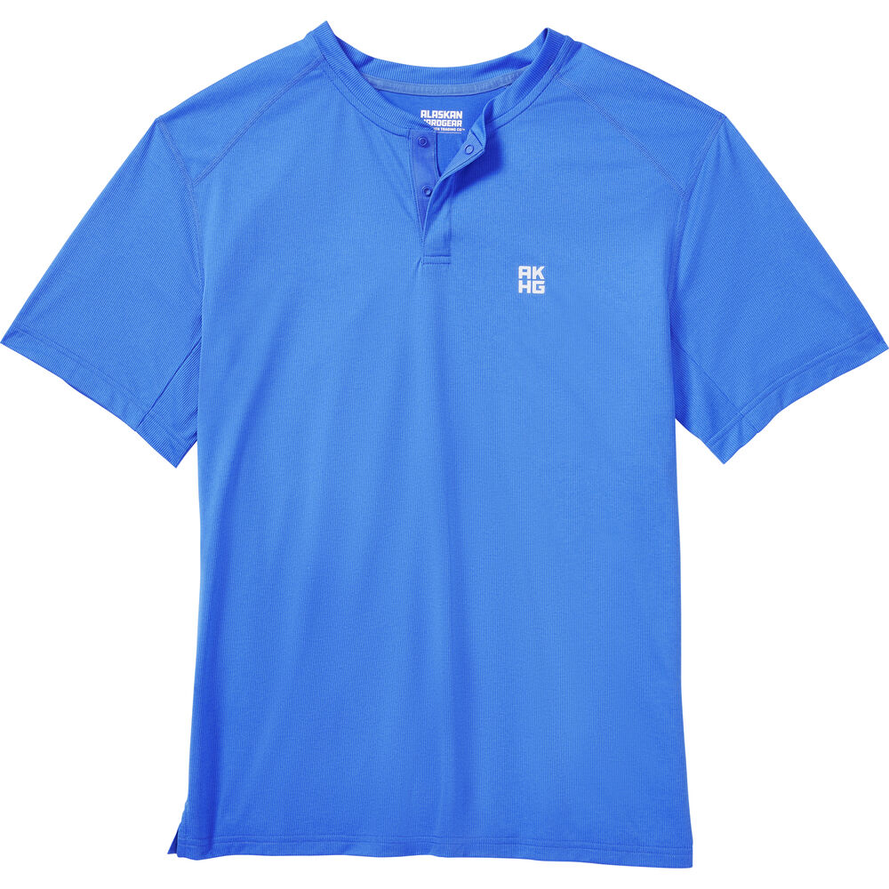 Men's AKHG Tun-Dry Short Sleeve Henley CLB SM Main Image