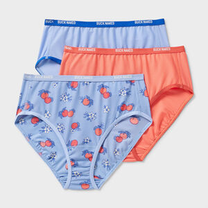 Women's Plus Buck Naked Briefs 3-Pack