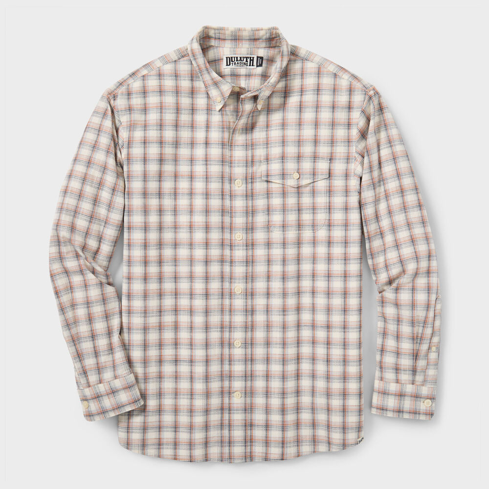 Men's Drumlin Slub Cotton Relaxed Fit Long Sleeve Shirt Main Image