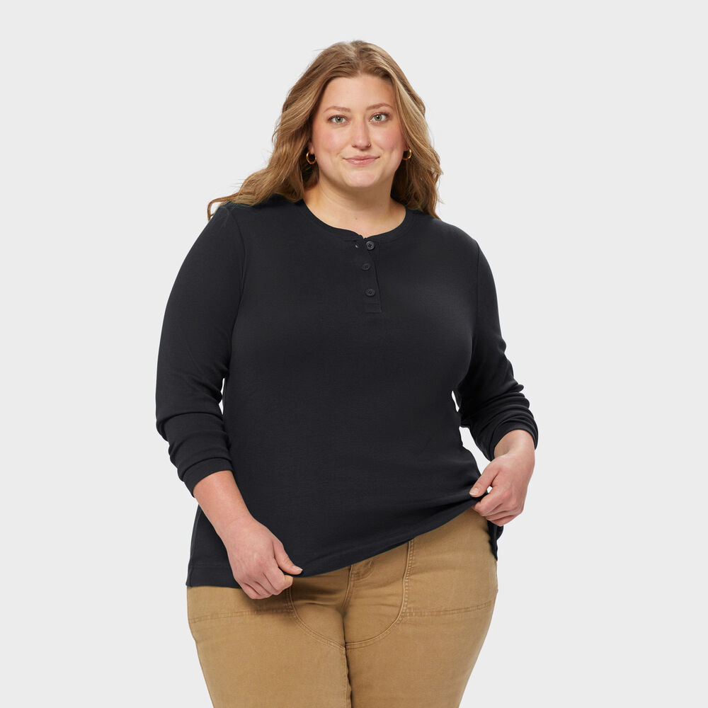 Women's Plus Longtail T Long Sleeve Henley Main Image