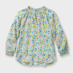 Women's Artisan Hemp 3/4 Sleeve Smocked Blouse