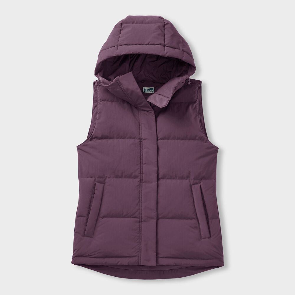 Women's Ruffer Puffer Hooded Down Vest Main Image