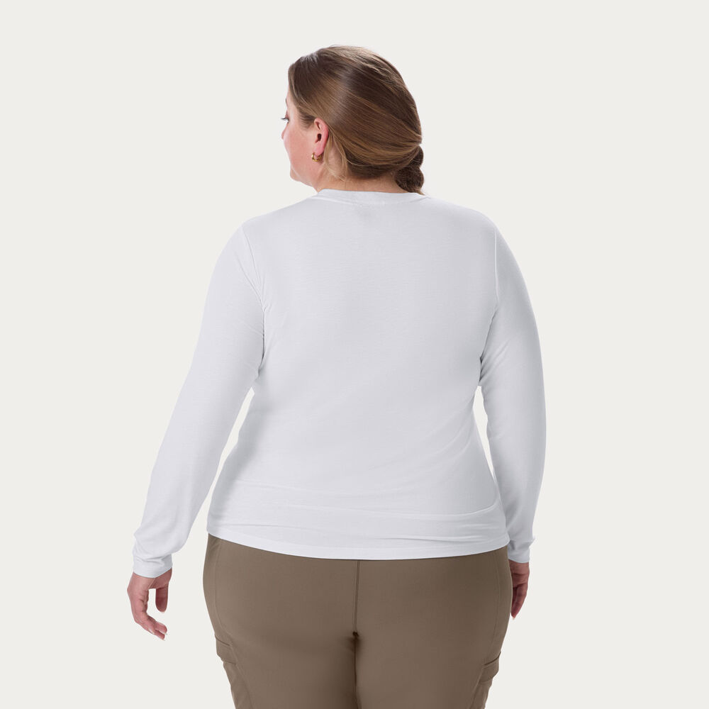 Women's AKHG Plus Renew Bamboo Crewneck Long Sleeve Tee Main Image