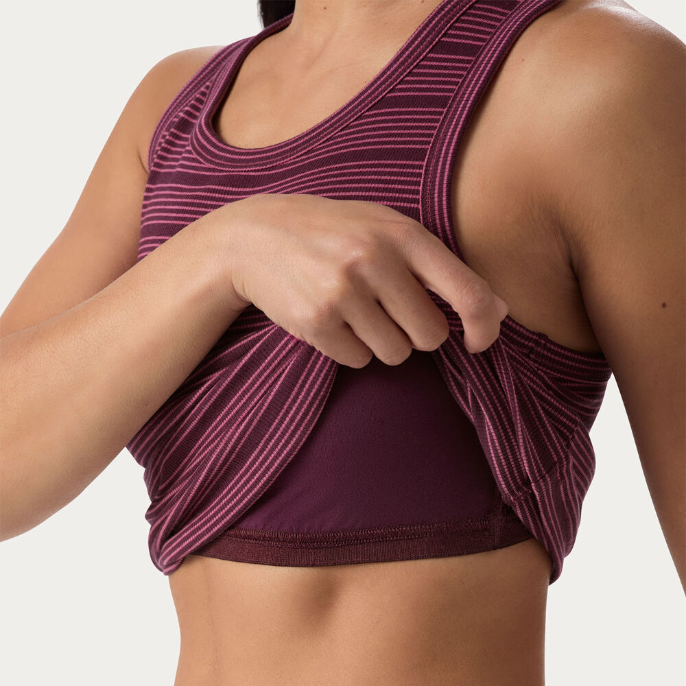 Women's No-Yank Luxe Rib Racerback Shelf Bra Tank Main Image