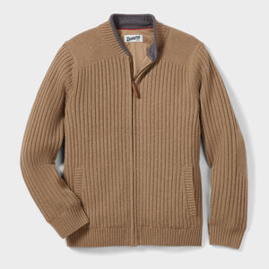 Men's Shetland Wool Windproof Zip Sweater