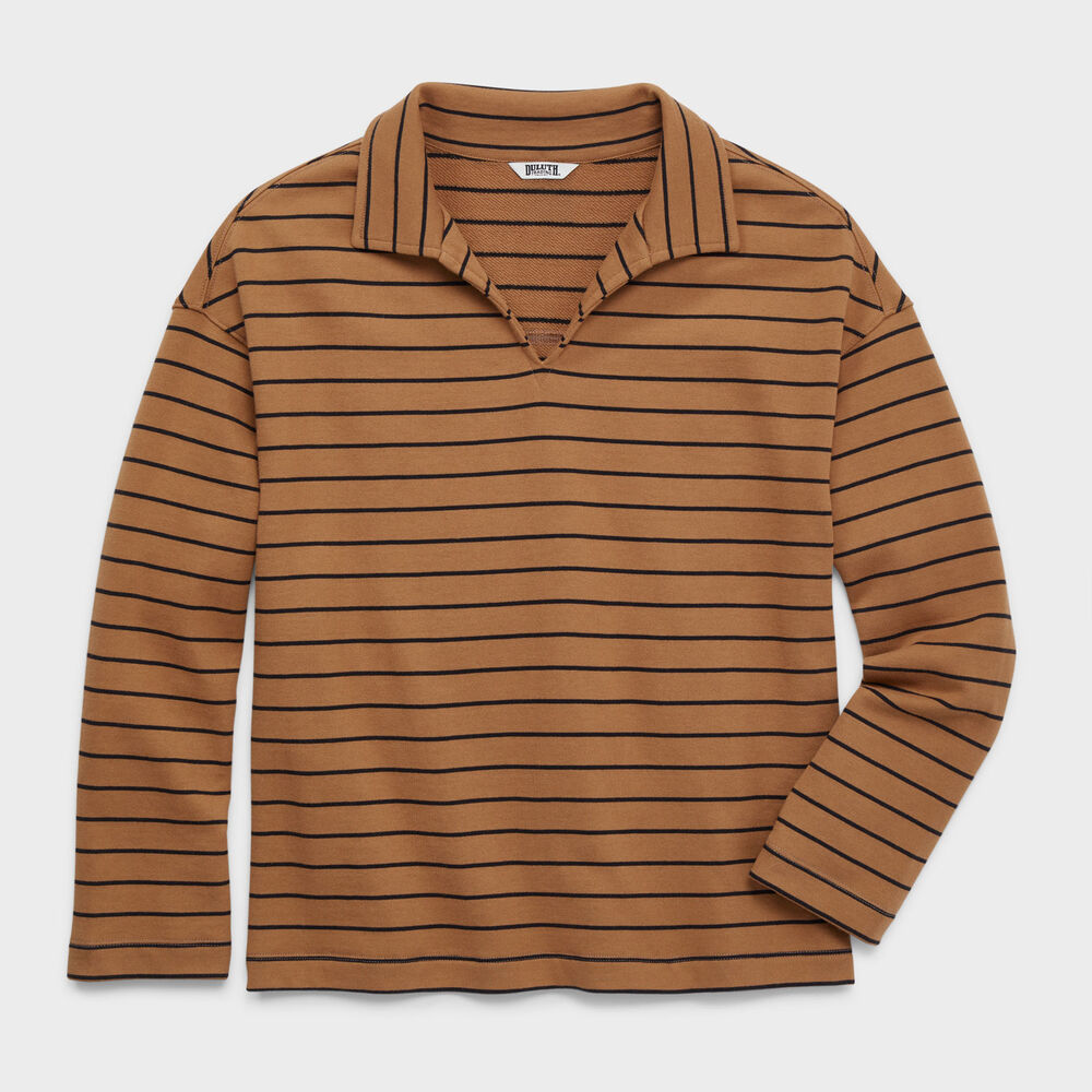 Women's Canal Park Terry Collared Long Sleeve FZN XXL Main Image