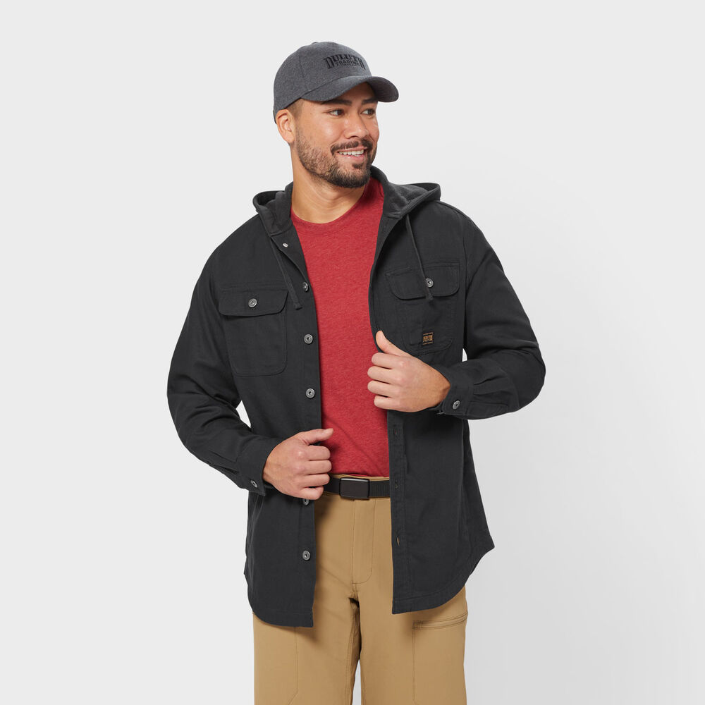 Men's Jersey-Lined Fire Hose Hooded Shirt Jac Main Image