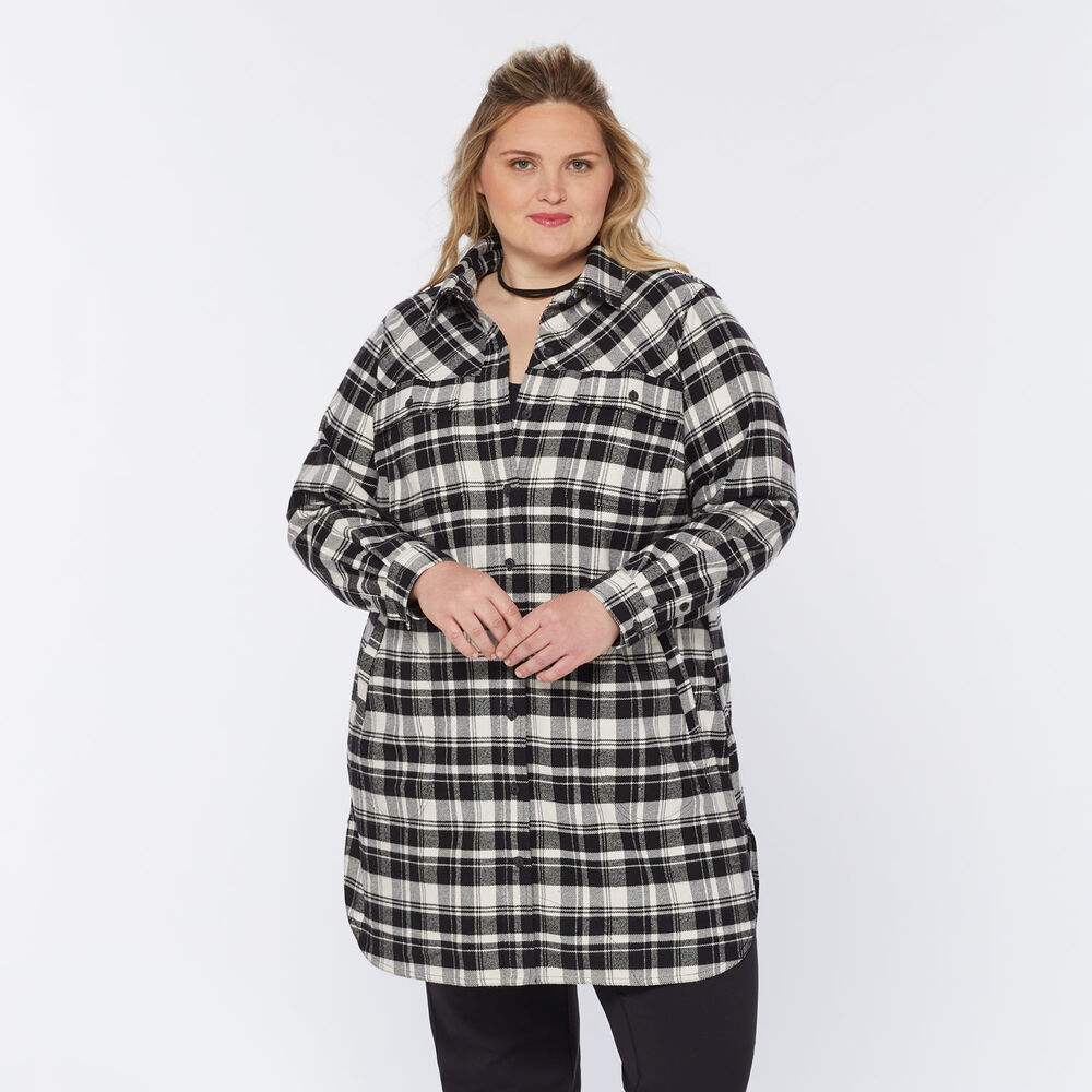 Women's Plus Folklore Flannel Duster Main Image