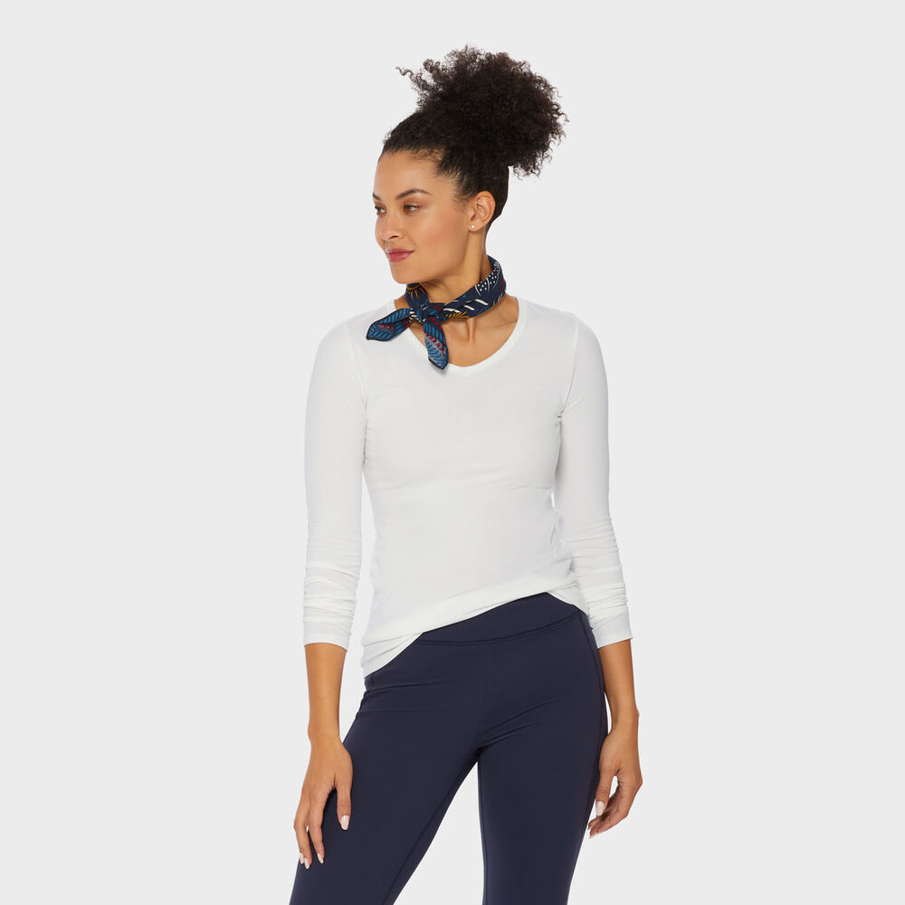 Women's No-Yank Long Sleeve V-Neck T-Shirt Main Image