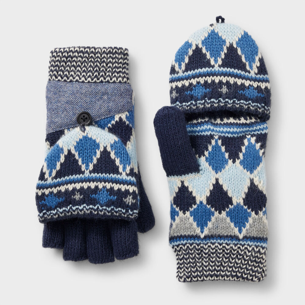 Women's Fair Isle Convertible Mittens NFF L/XL Main Image