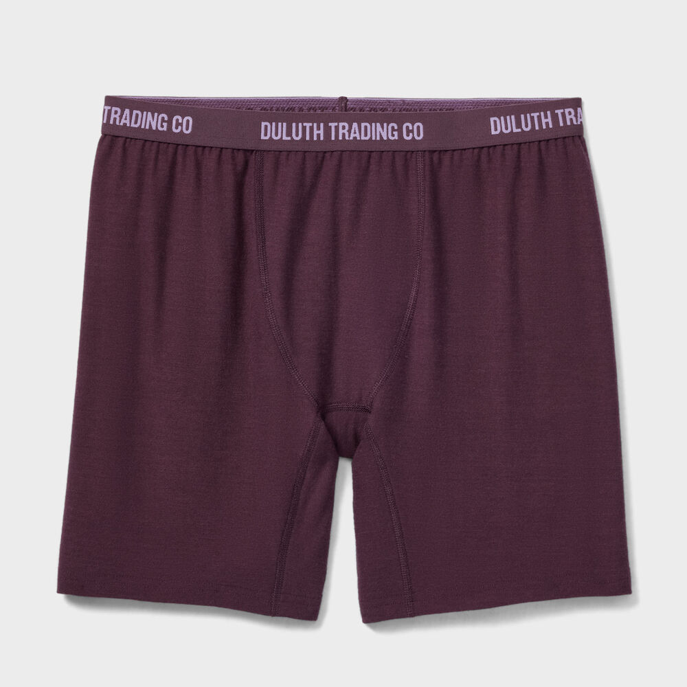 Women's Wickerino Wool Long Boxer Briefs ELD LRG Main Image