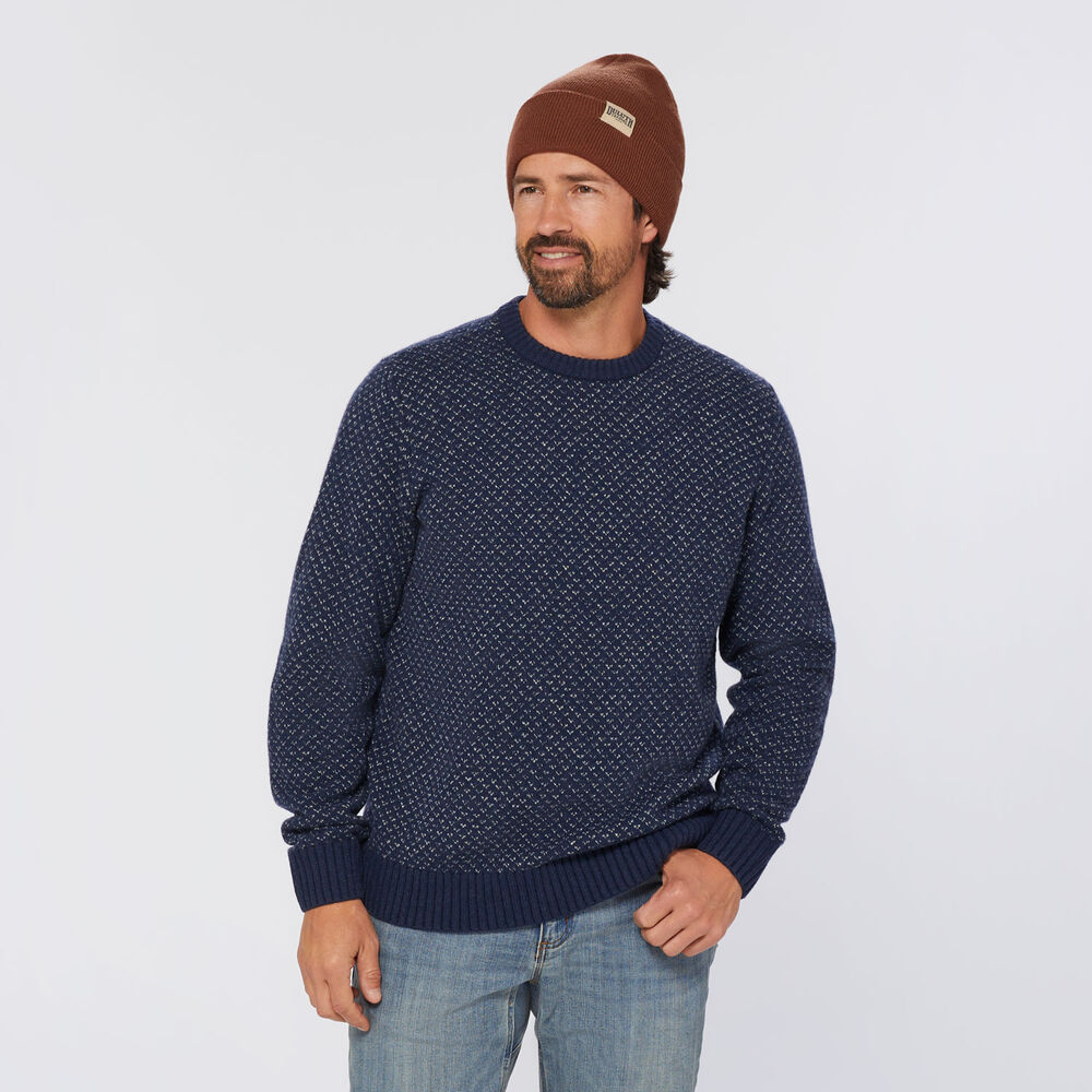 Men's Lambswool Birdseye Crew Sweater Main Image
