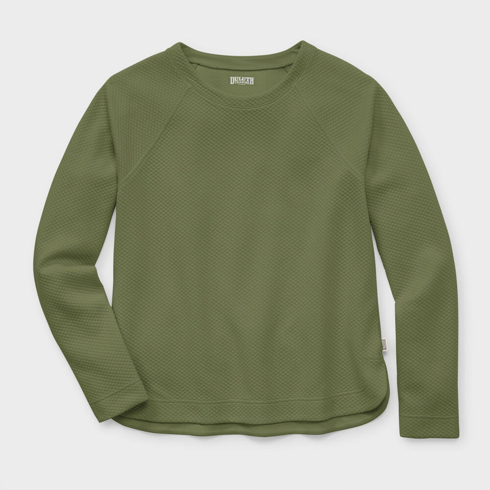 Women's Plus AirLoc Quilted Crew Pullover Main Image