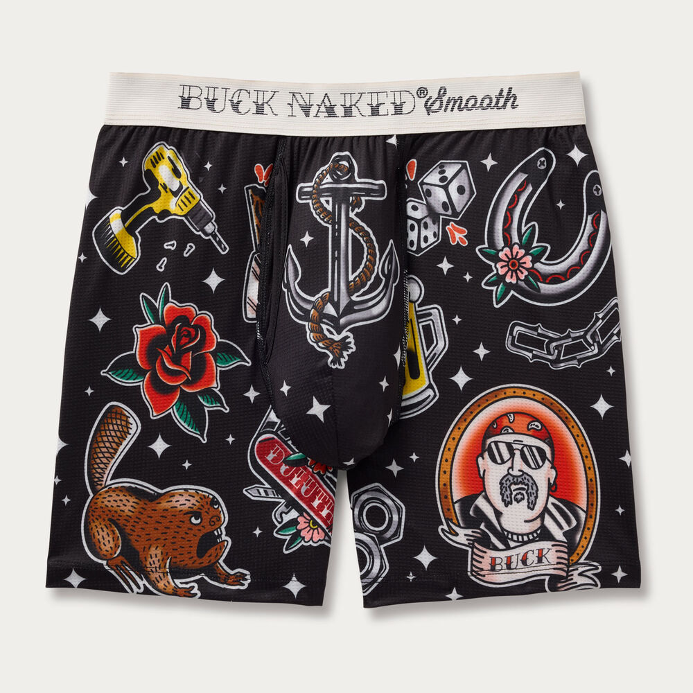 Men's Buck Naked Smooth Boxer Briefs Main Image