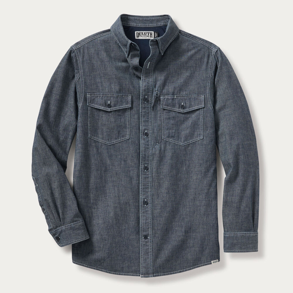 Men's No Quit Utility Standard Fit Chambray Shirt Main Image