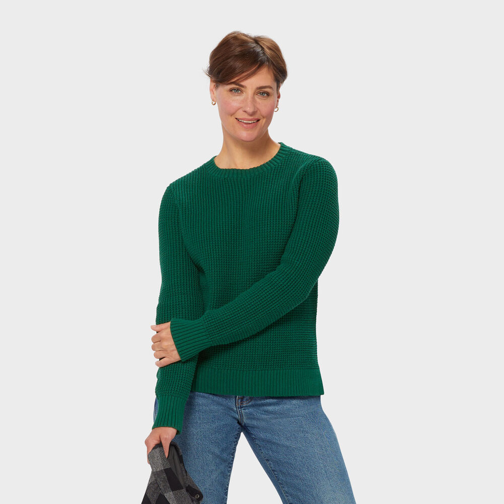 Women's Heritage Waffle Stitch Crew Sweater Main Image