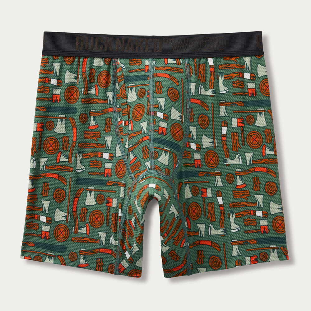 Men's Buck Naked Wood Boxer Briefs Main Image