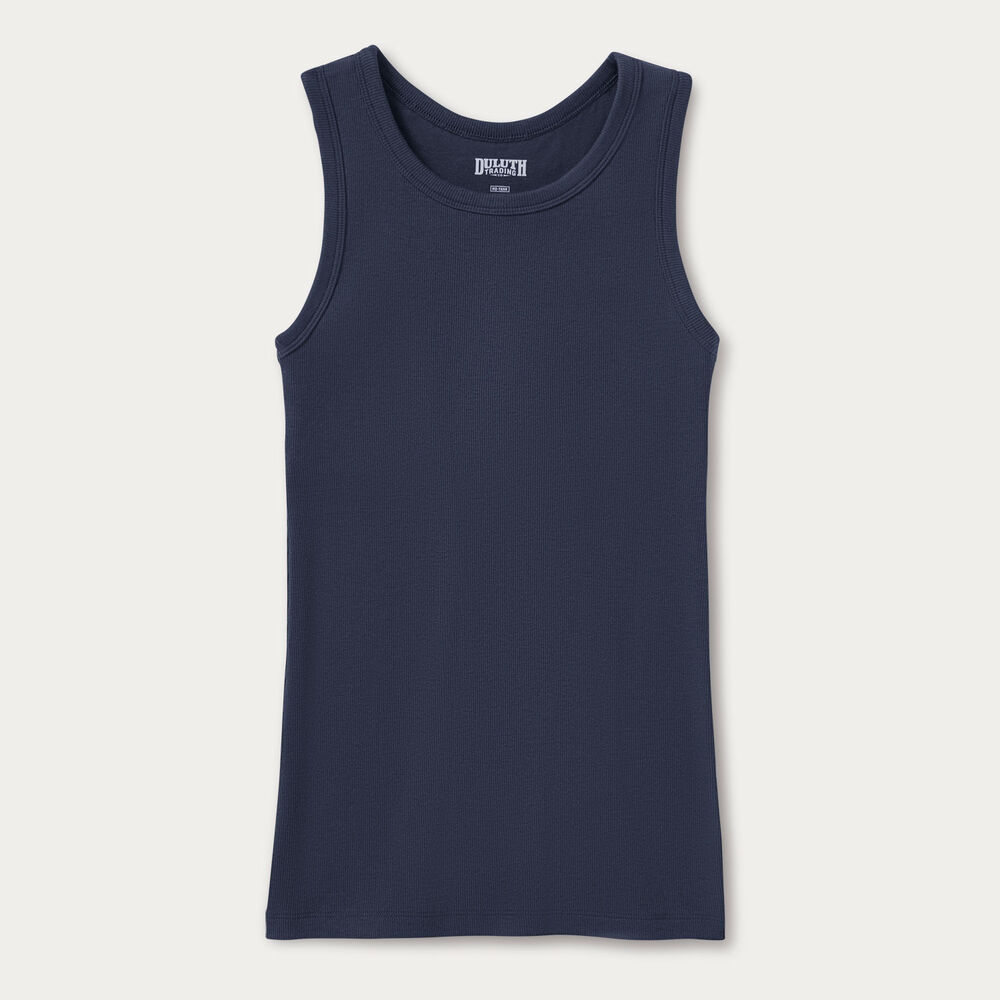 Women's No-Yank Luxe Rib Racerback Shelf Bra Tank Main Image