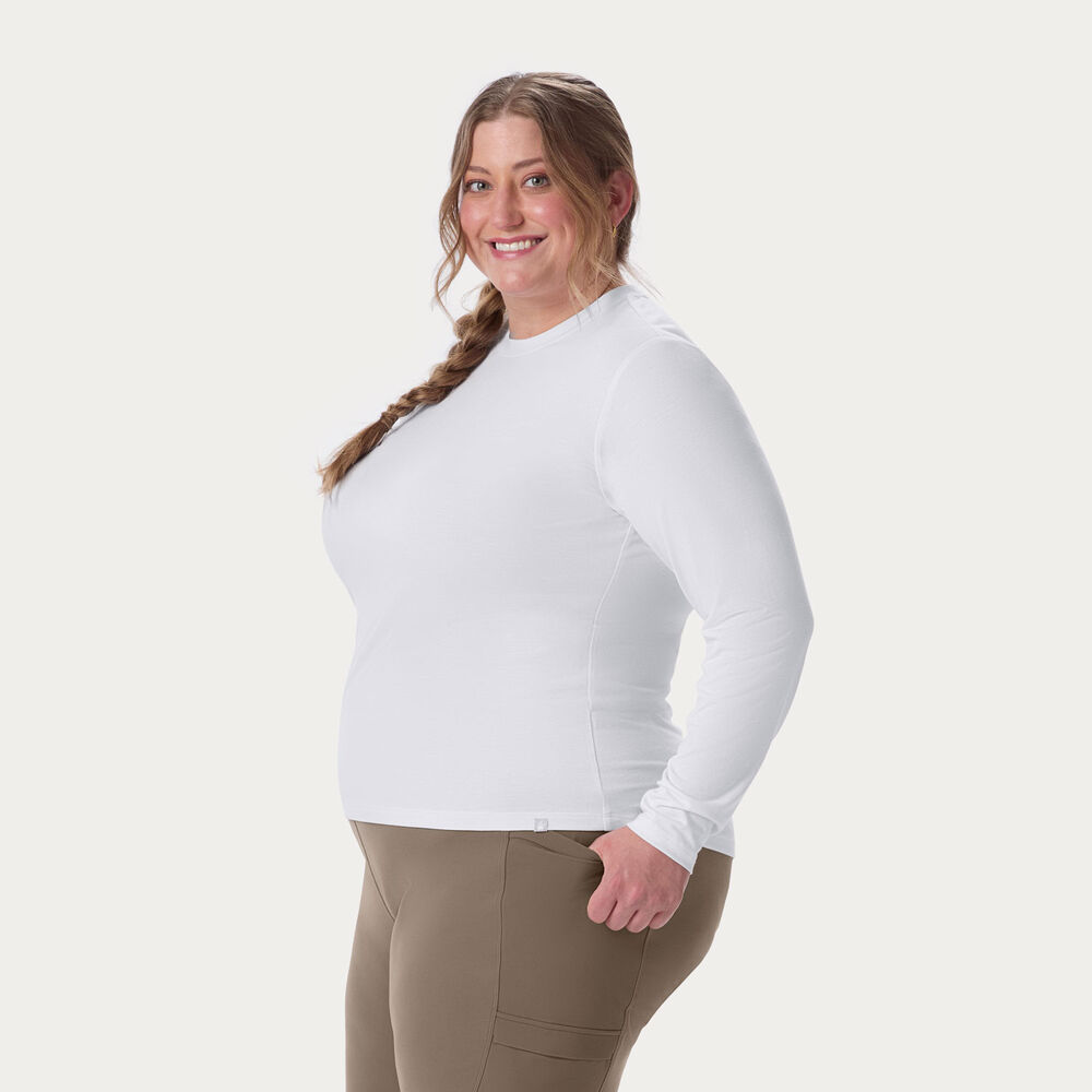 Women's AKHG Plus Renew Bamboo Crewneck Long Sleeve Tee Main Image