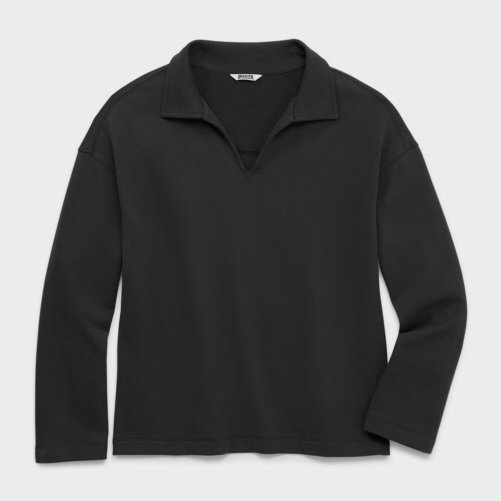 Women's Plus Canal Park Terry Collared Long Sleeve Main Image