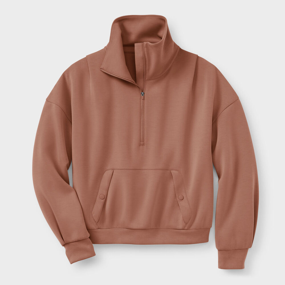 Women's Plus AKHG After Sweat Funnelneck Half-Zip Main Image