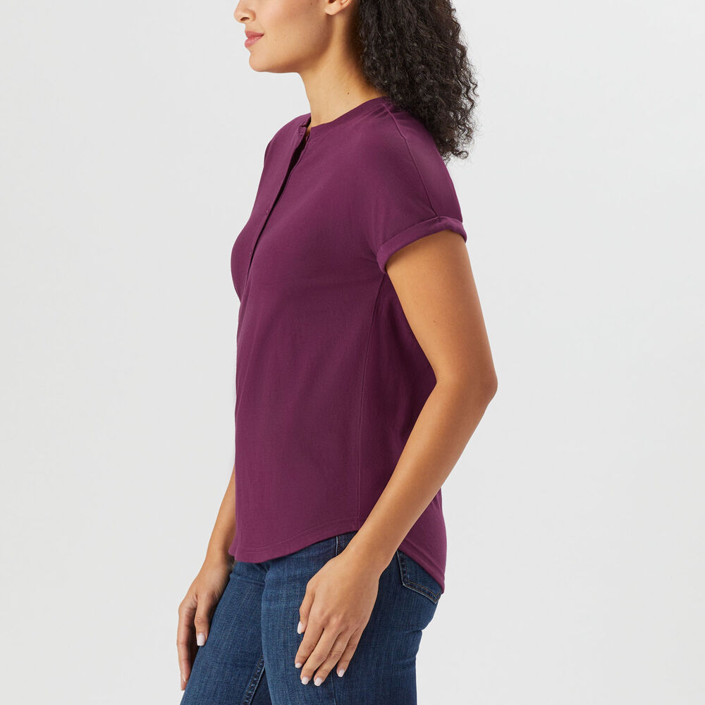 Women's Lightweight Longtail T Short Sleeve Henley Main Image
