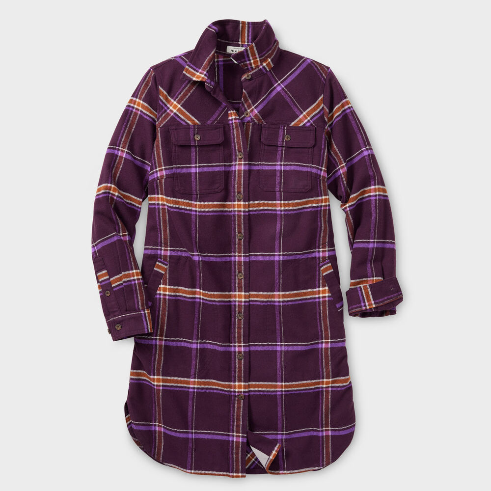 Women's Plus Folklore Flannel Duster Main Image