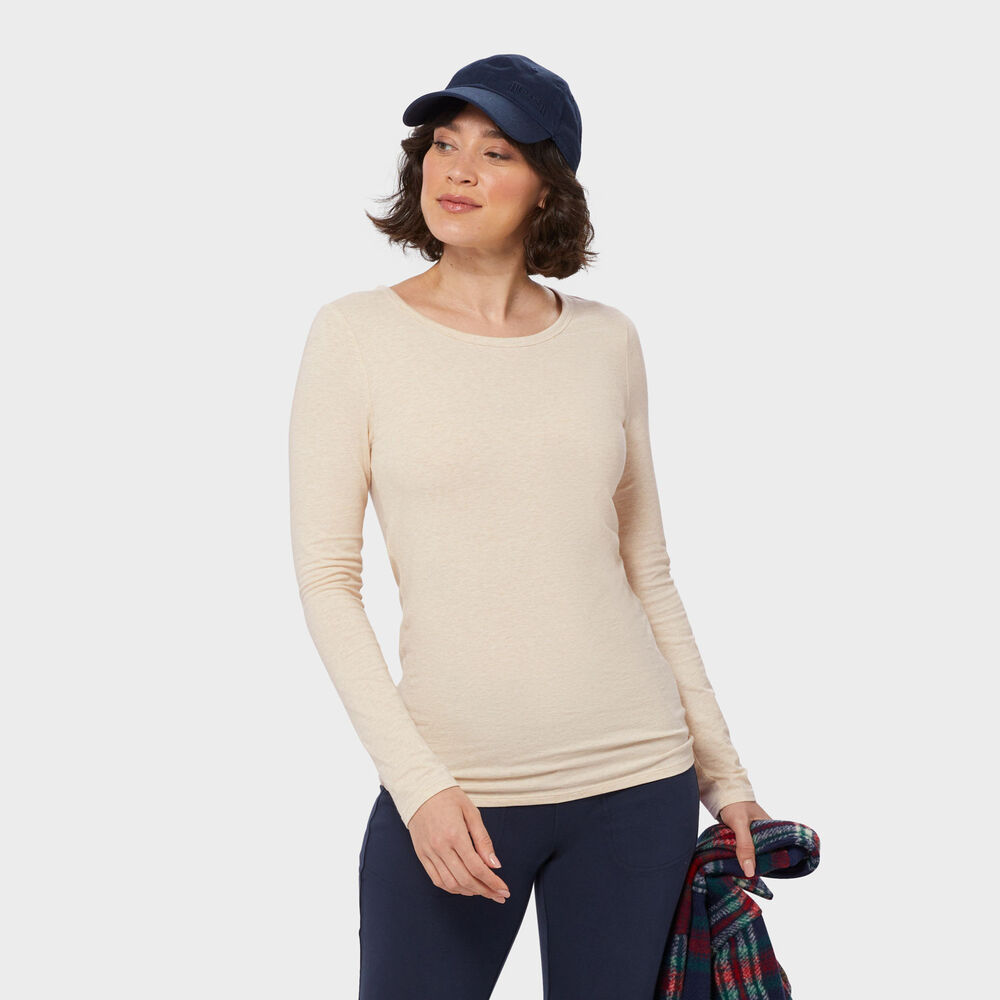 Women's No-Yank Long Sleeve Scoopneck T-Shirt Main Image