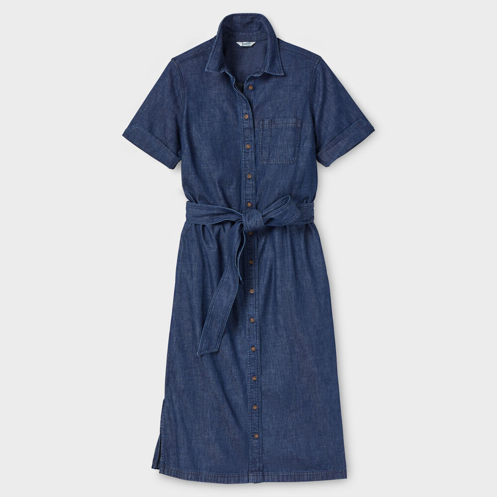 Women's Denim Midi Dress Main Image