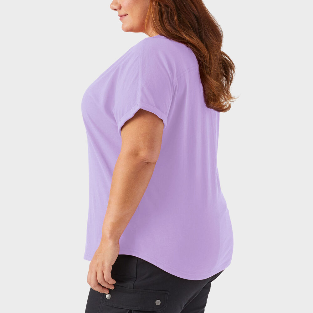 Women's Plus Lightweight Longtail T Short Sleeve Henley Main Image