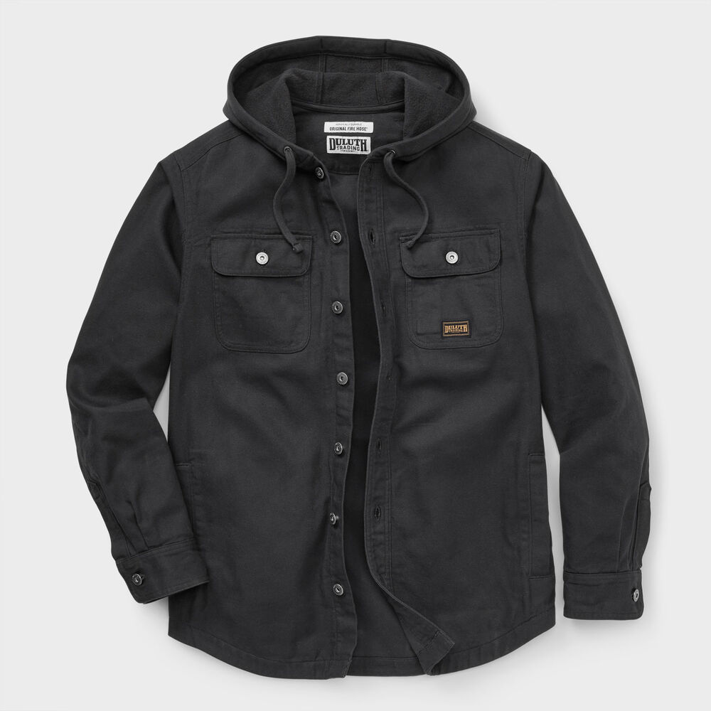 Men's Jersey-Lined Fire Hose Hooded Shirt Jac Main Image