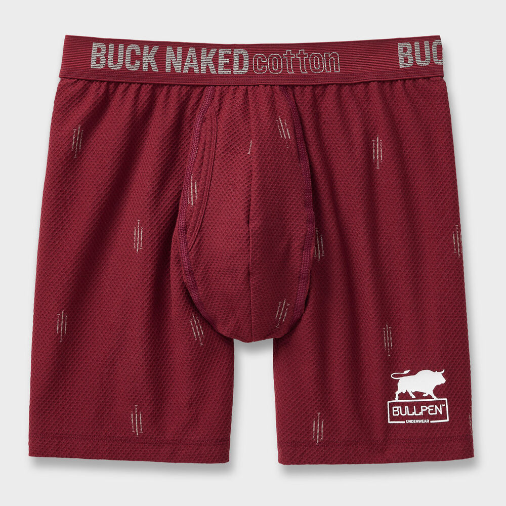 Men's Buck Naked Cotton Pattern Bullpen Boxer Briefs Main Image