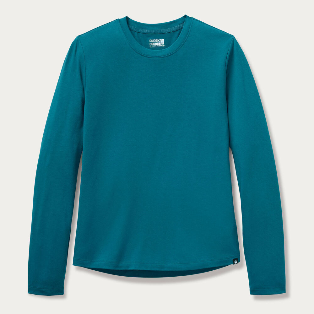 Women's AKHG Plus Renew Bamboo Crewneck Long Sleeve Tee Main Image