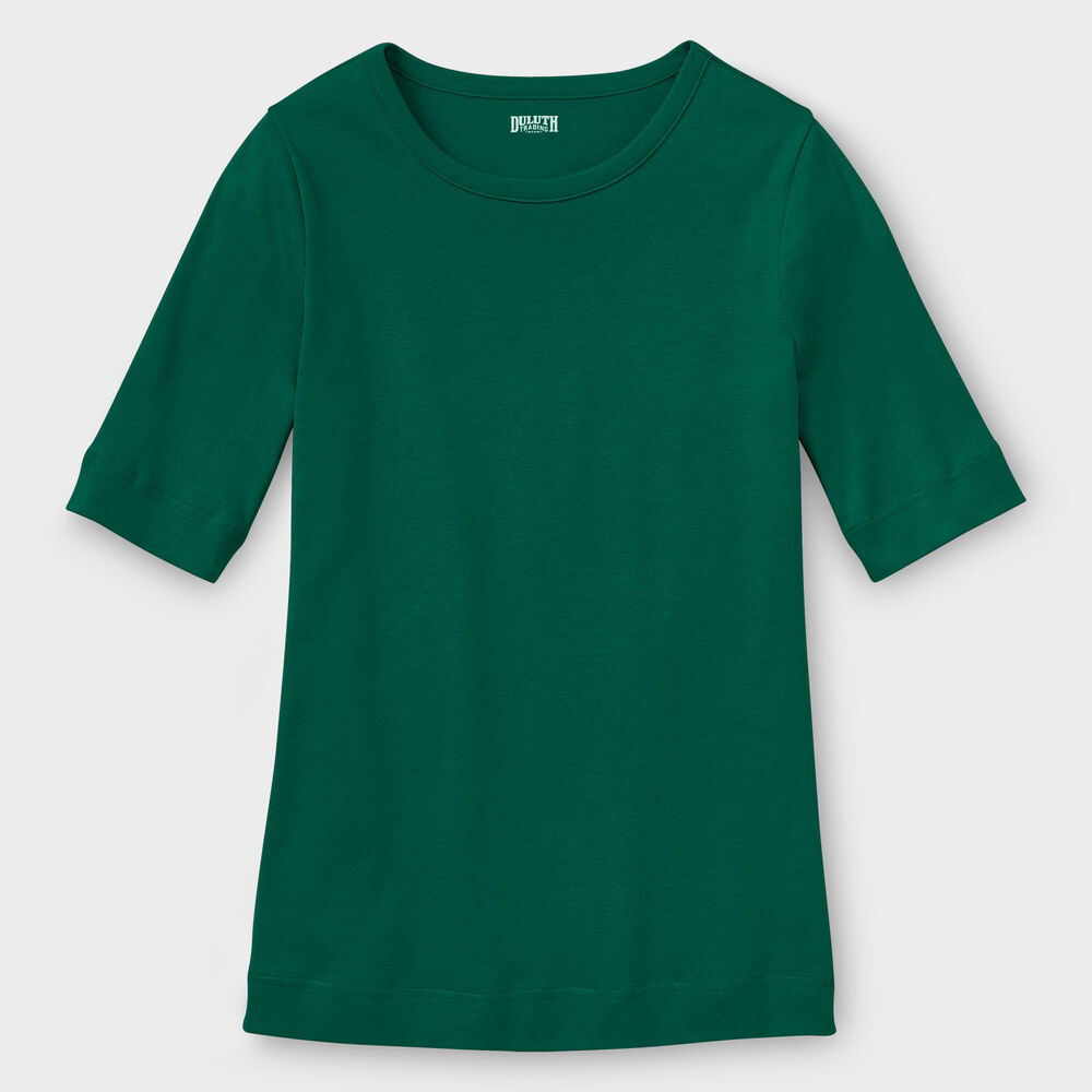 Women's Plus Longtail T Elbow Sleeve Scoopneck Main Image