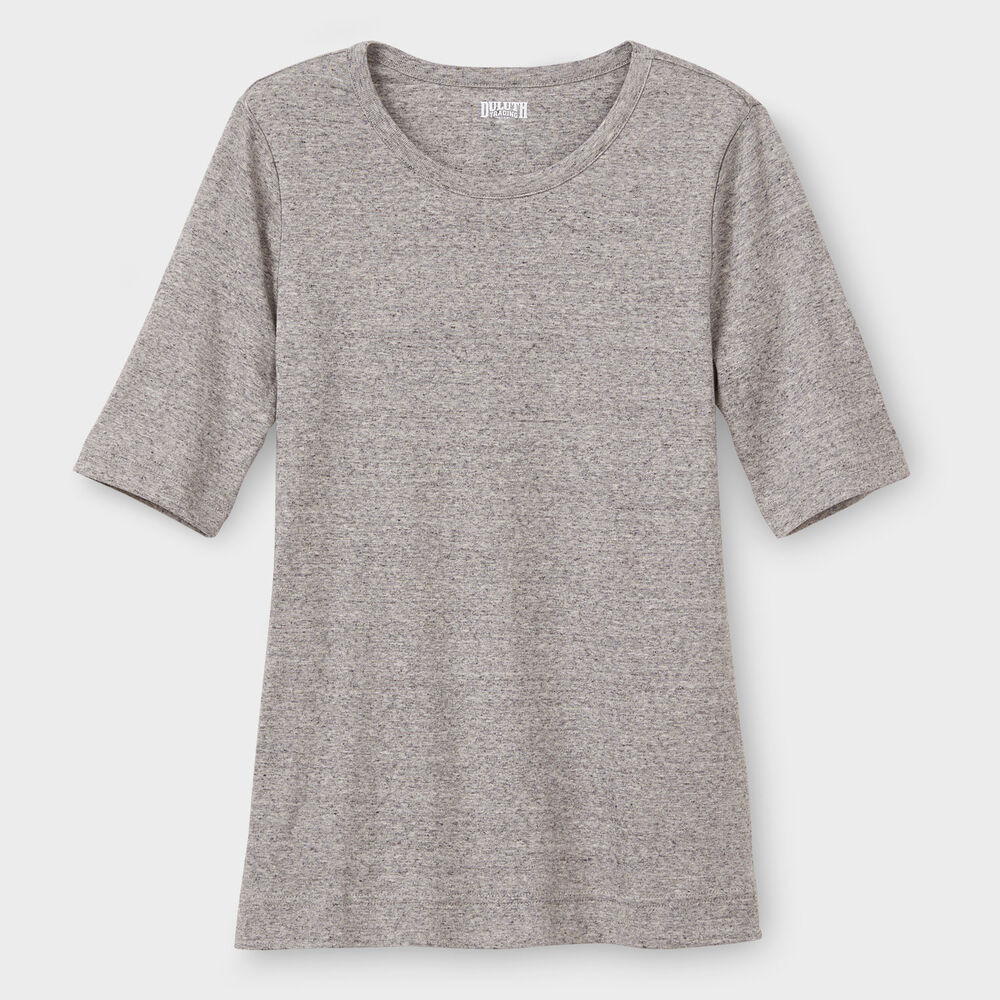 Women's Plus Longtail T Elbow Sleeve Scoopneck Main Image