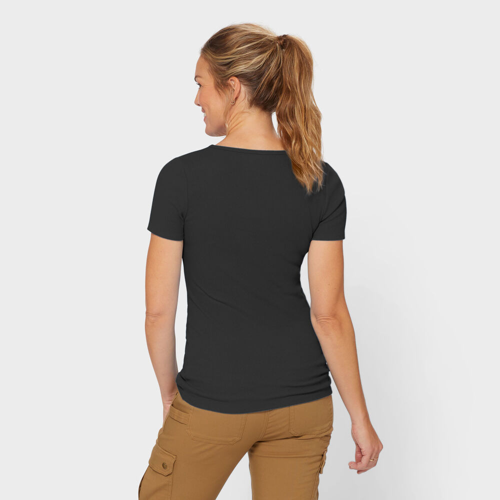 Women's No Yank Rib Short Sleeve Crewneck Tee Main Image