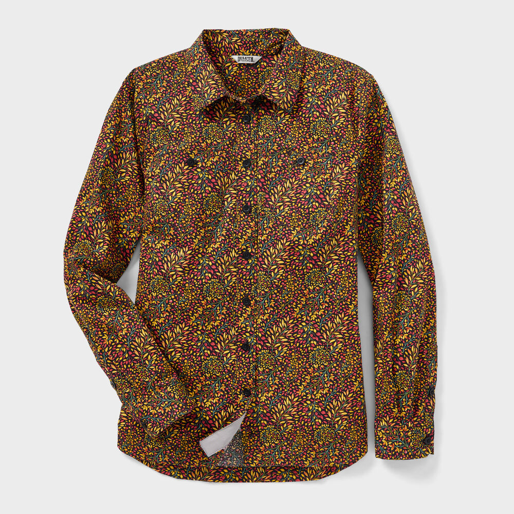 Women's Printmaker Cotton Poplin Long Sleeve Shirt KAL XSM Main Image