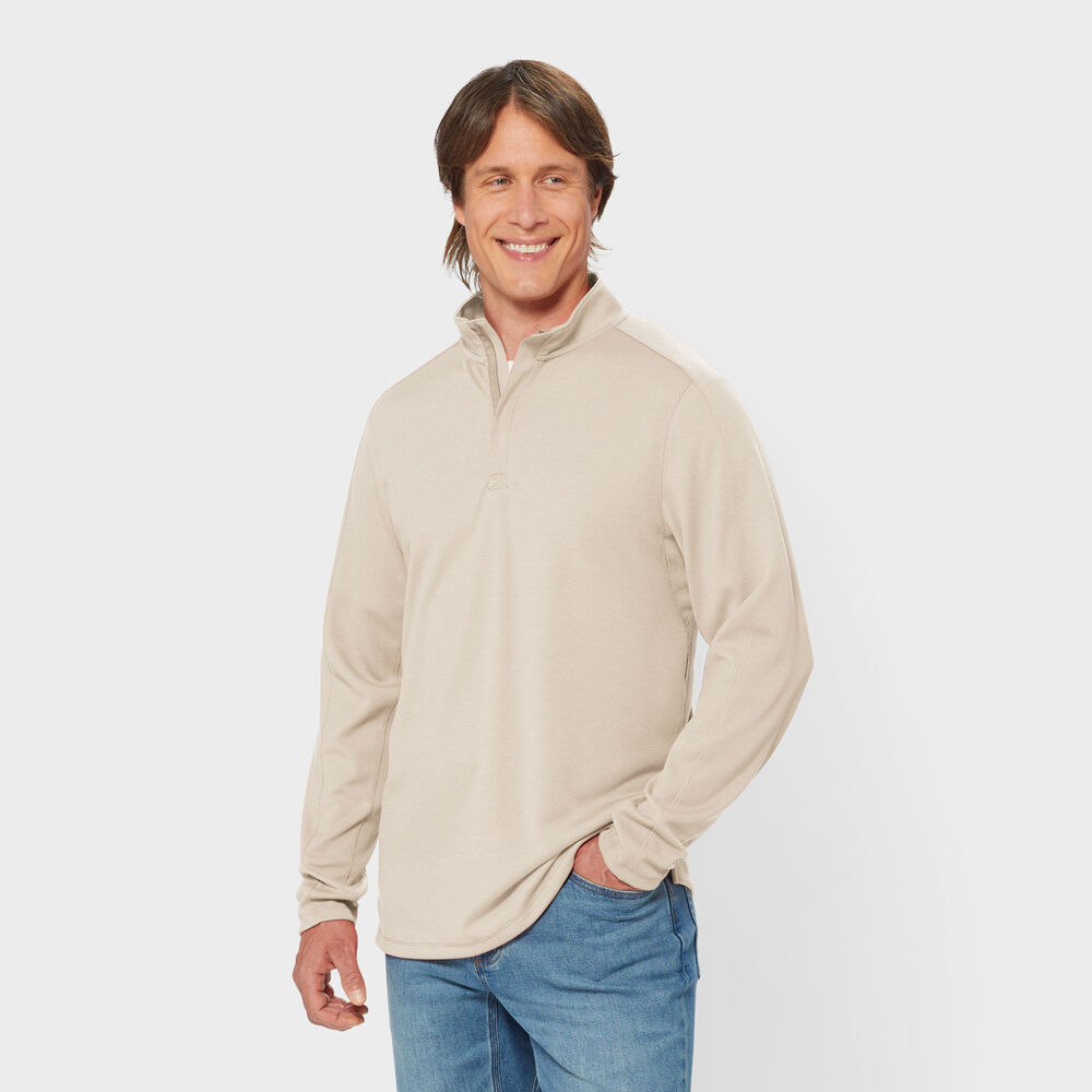 Men's Knuckledown 1/4 Zip Long Sleeve Pullover Main Image