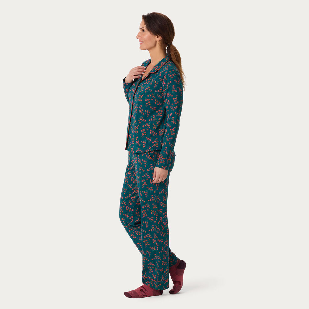 Women's Cotton Knit Printmaker Long Pajama Set Main Image