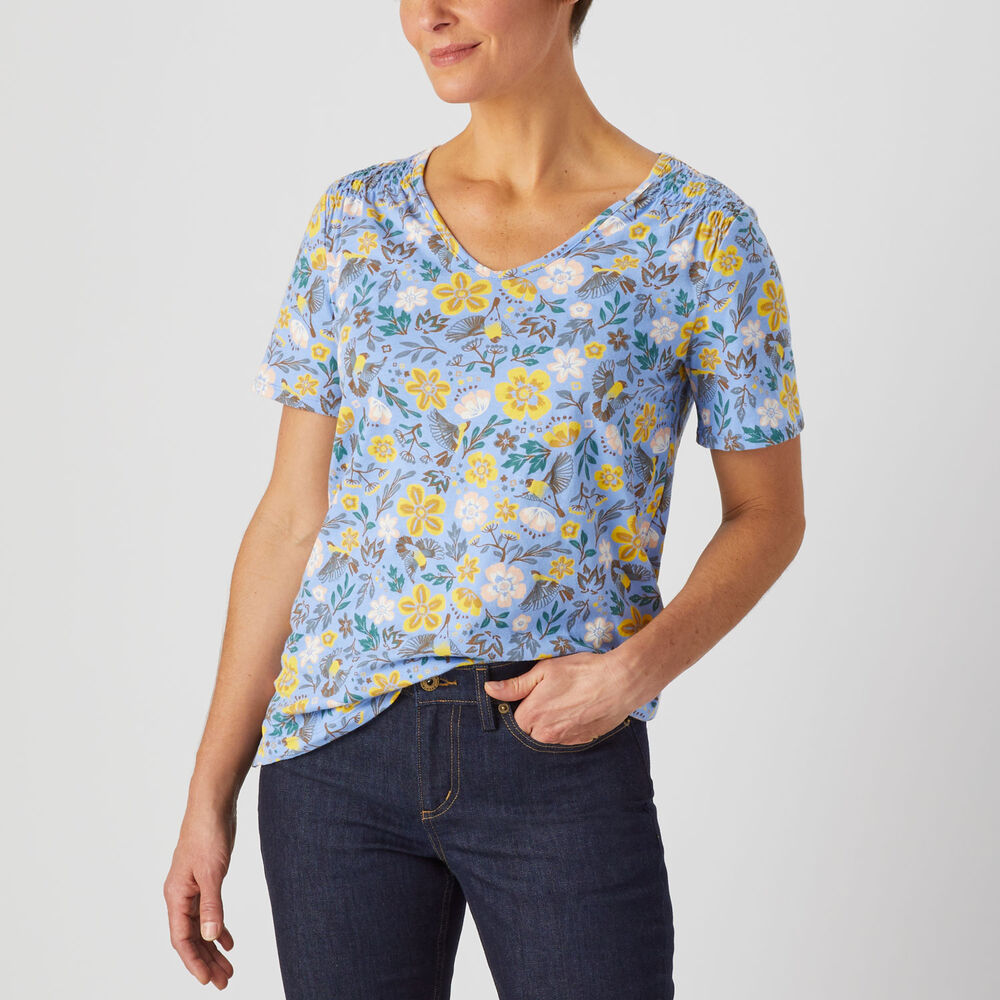 Women's Lightweight Longtail T Smocked Top Main Image