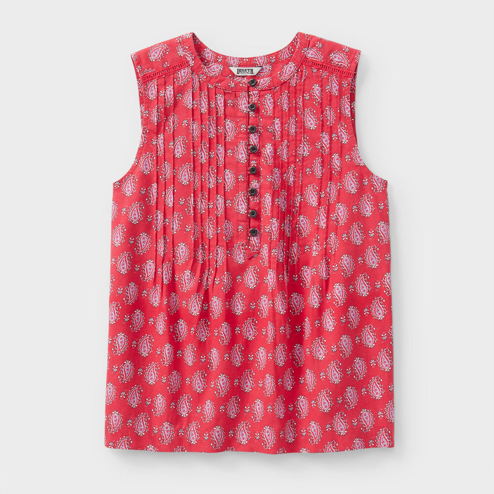 Women's Artisan Hemp Pin-Tuck Tank PCR XSM Main Image