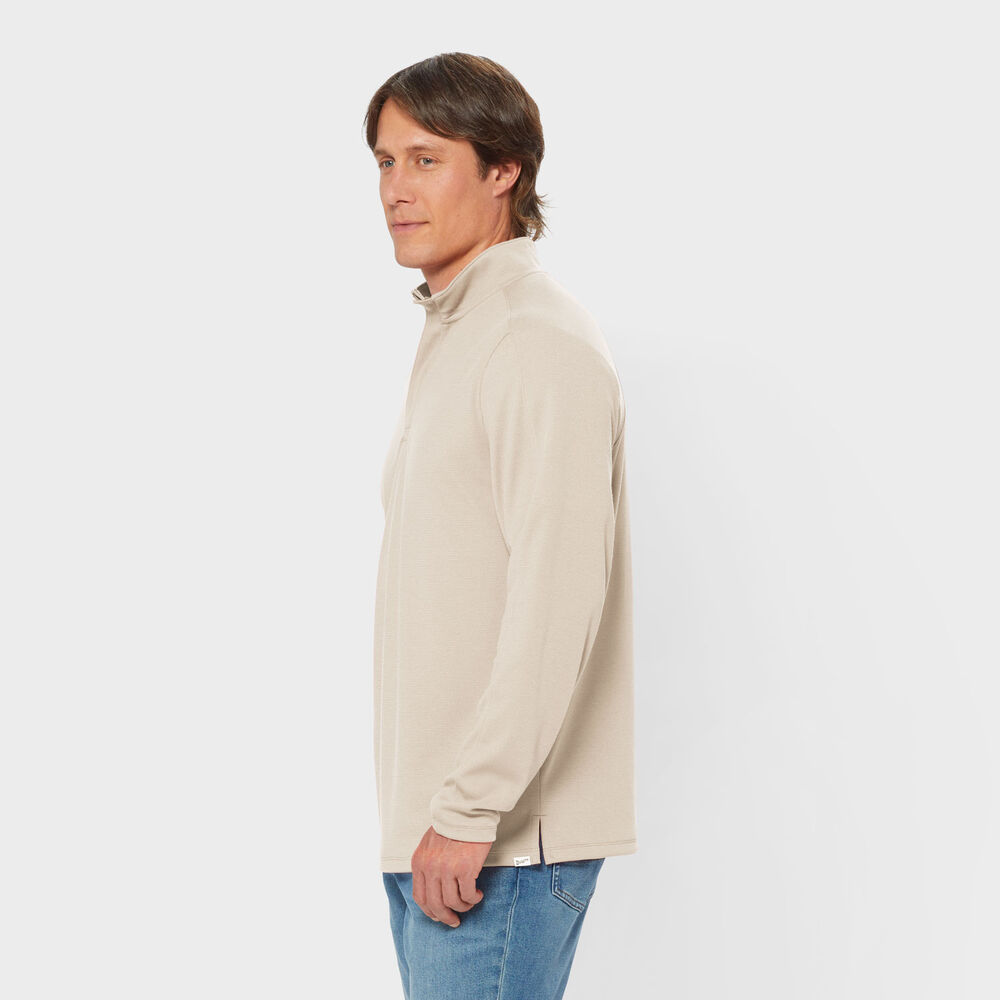 Men's Knuckledown 1/4 Zip Long Sleeve Pullover Main Image