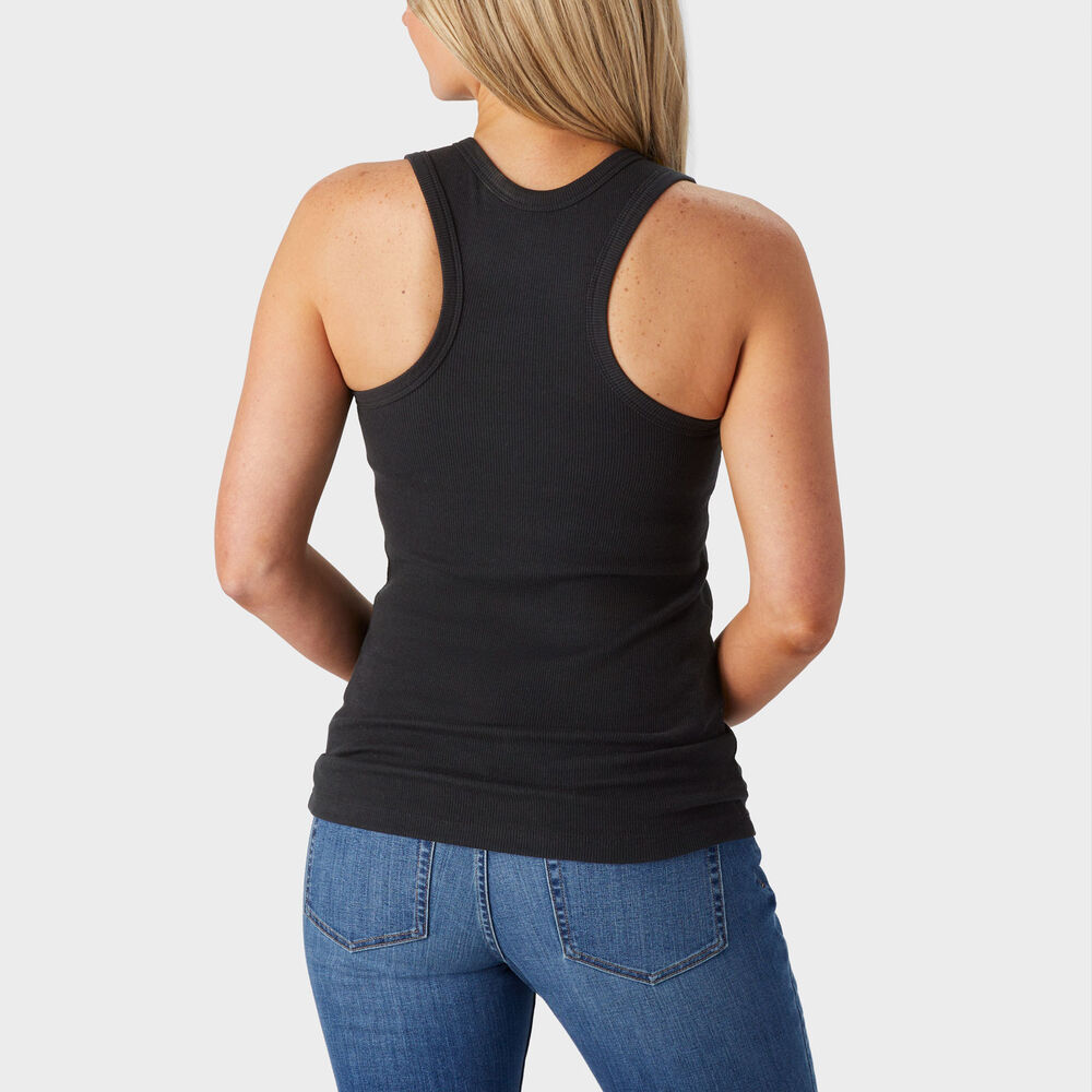 Women's No-Yank Rib Racerback Shelf Bra Tank Main Image