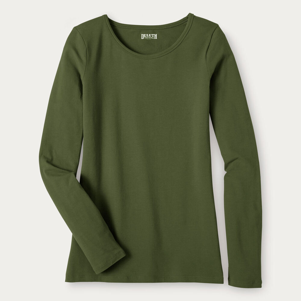Women's No-Yank Long Sleeve Scoopneck T-Shirt Main Image