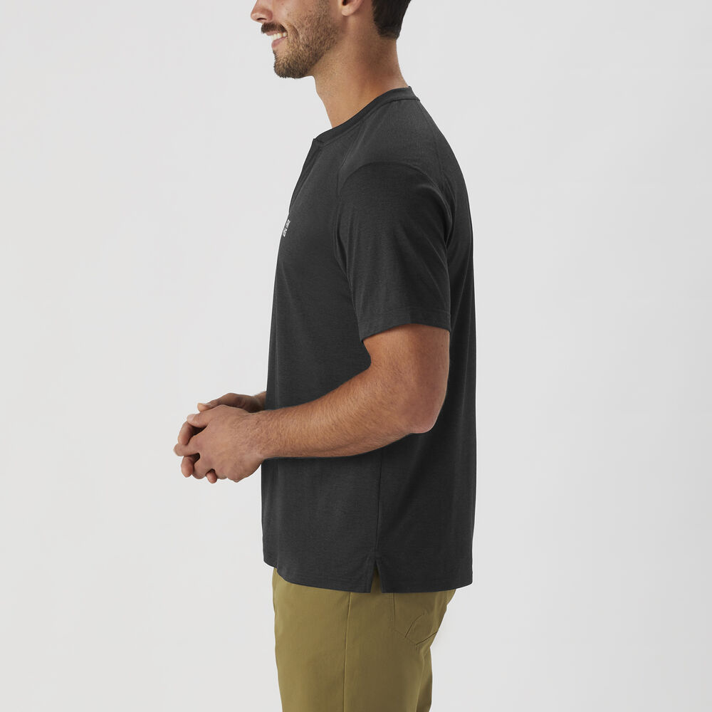Men's AKHG Tun-Dry Short Sleeve Henley Main Image